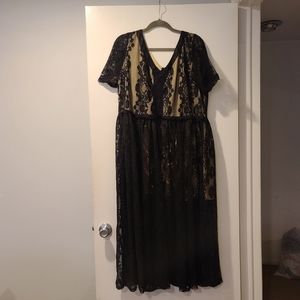 C.O.C. Plus Size Black Lace Dress